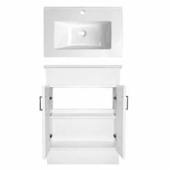 Nuie Cardinal Minimalist Gloss White Vanity Unit W600 X D400mm - VTMW600 -Nuie Sales Store Premier Cardinal Minimalist Gloss White Vanity Unit W600 x D400mm VTMW600 d2 460