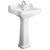Nuie Carlton 1 Tap Hole Traditional Basin + Pedestal (Various Size Options) -Nuie Sales Store Premier Carlton 1 Tap Hole Traditional Basin and Pedestal p