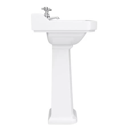 Nuie Carlton Traditional Basin + Pedestal (2 Tap Hole - Various Sizes) 5 Nuie Carlton Traditional Basin + Pedestal (2 Tap Hole - Various Sizes) - Image 3