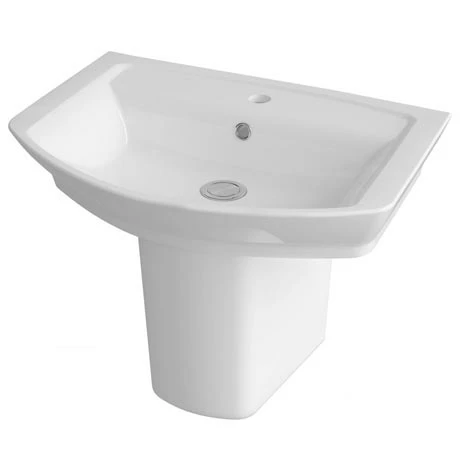 Nuie Clara Basin & Semi Pedestal - 1 Tap Hole Nuie Clara Basin & Semi Pedestal - 1 Tap Hole -Nuie Sales Store Premier Clara Basin Semi Pedestal 1 Tap Hole p