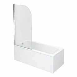 Nuie Curved Top Straight Hinged Linton Shower Bath