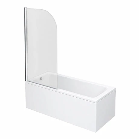 Nuie Curved Top Straight Hinged Linton Shower Bath 3 Nuie Curved Top Straight Hinged Linton Shower Bath