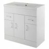 Nuie Eden Minimalist Gloss White Vanity Unit W800 X D400mm - VTNB800 -Nuie Sales Store Premier Eden Minimalist Gloss White Vanity Unit W800 x D400mm VTNB800 p
