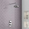 Nuie Edwardian Twin Concealed Thermostatic Shower Valve With 8" Apron Fixed Head -Nuie Sales Store Premier Edwardian Twin Concealed Thermostatic Shower Valve with 8 Apron Fixed Head n p