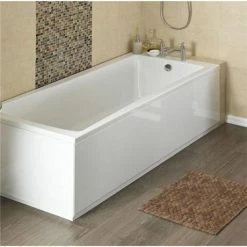 Nuie High Gloss MDF Front Bath Panels - White - Various Sizes