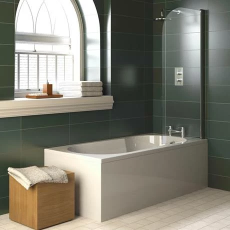 Nuie Hinged Curved Top Bath Screen (785 X 1400mm) 4 Nuie Hinged Curved Top Bath Screen (785 X 1400mm) - Image 2