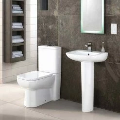 Nuie Renoir Compact BTW Toilet + Soft Close Seat -Nuie Sales Store Premier Renoir Compact BTW Toilet with Soft Close Seat detail1 460