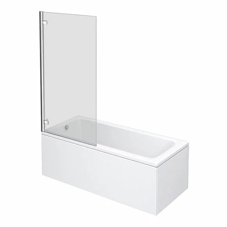Nuie Square Hinged Linton Shower Bath 3 Nuie Square Hinged Linton Shower Bath