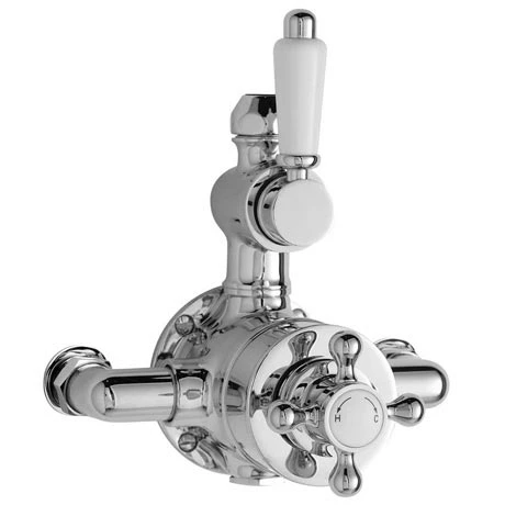 Nuie Traditional Twin Exposed Thermostatic Shower Valve - Chrome 3 Nuie Traditional Twin Exposed Thermostatic Shower Valve - Chrome