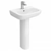 Nuie Renoir Compact Basin & Full Pedestal - 1 Tap Hole 2 Nuie Renoir Compact Basin & Full Pedestal - 1 Tap Hole -Nuie Sales Store RFP np