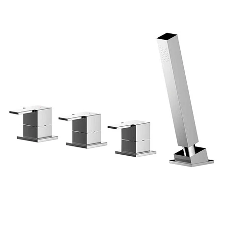 Nuie Sanford Chrome Deck Mounted 4TH Bath Shower Mixer - SAN334 3 Nuie Sanford Chrome Deck Mounted 4TH Bath Shower Mixer - SAN334