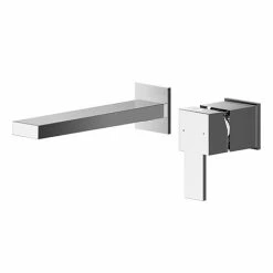 Nuie Sanford Chrome 2TH Wall Mounted Basin Mixer - SAN381