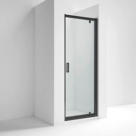 Nuie Pacific Black Profile Pivot Shower Door 3 Nuie Pacific Black Profile Pivot Shower Door