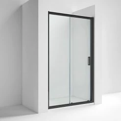 Nuie Pacific Black Profile Sliding Shower Door