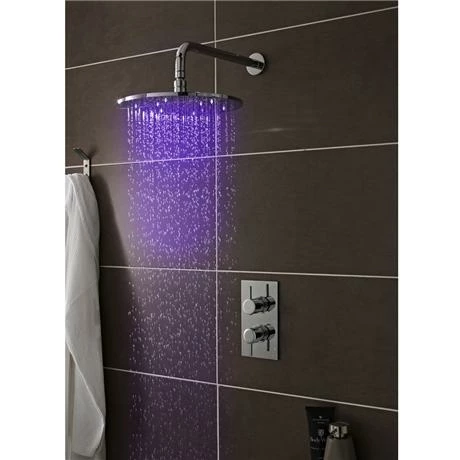 Nuie - 300mm Square LED Fixed Shower Head - STY072 4 Nuie - 300mm Square LED Fixed Shower Head - STY072 - Image 2