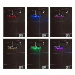 Nuie - 300mm Square LED Fixed Shower Head - STY072 7 Nuie - 300mm Square LED Fixed Shower Head - STY072 -Nuie Sales Store STY070 D1N 375