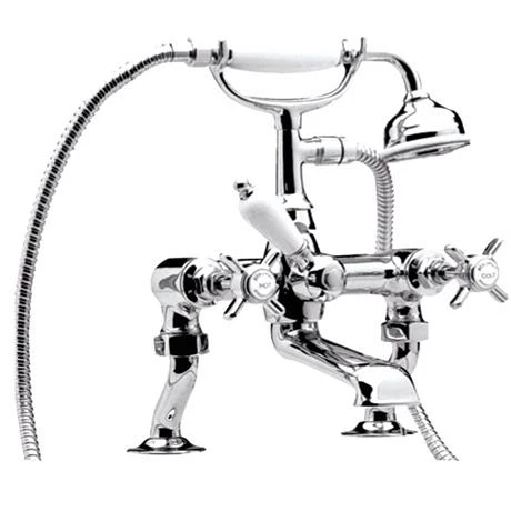 Nuie Traditional 3/4" Cranked Bath Shower Mixer - Chrome - IJ329 3 Nuie Traditional 3/4" Cranked Bath Shower Mixer - Chrome - IJ329