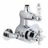 Nuie Traditional Twin Exposed Thermostatic Shower Valve - Chrome - AG302 -Nuie Sales Store Traditional Exposed Shower Valve AG302 p