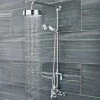 Nuie Traditional Luxury Rigid Riser Kit With Diverter & Twin Exposed Shower Valve