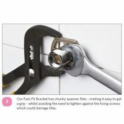 Nuie Fast-Fit Bracket For Bar Thermostats - A315 10 Nuie Fast-Fit Bracket For Bar Thermostats - A315 -Nuie Sales Store Ultra Chrome Wall Mounted Fixings A315 3 375