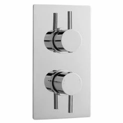 Nuie Quest Rectangular Concealed Thermostatic Twin Shower Valve - QUEV51