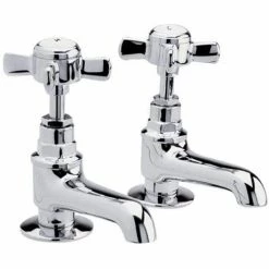 Nuie Traditional Basin Taps - Chrome - IJ321