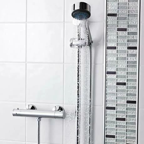 Nuie ABS Round Thermostatic Bar Valve - Bottom Outlet - Chrome - VBS001 5 Nuie ABS Round Thermostatic Bar Valve - Bottom Outlet - Chrome - VBS001 - Image 3