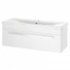 Nuie - 1000 X 400mm Wall Mounted Mid Edge Basin & Cabinet - Gloss White - VTWE1000 -Nuie Sales Store VTWE1000 P