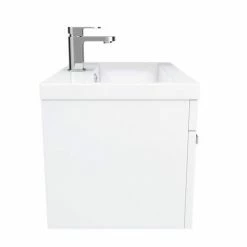 Nuie 600 X 400mm Wall Mounted Mid Edge Basin & Cabinet - Gloss White - VTWE600 -Nuie Sales Store VTWE600 D5 460