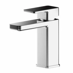 Nuie Windon Chrome Mini Mono Basin Mixer With Push Button Waste - WIN315