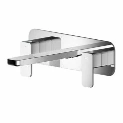 Nuie Windon Chrome 3TH Wall Mounted Basin Mixer - WIN350