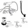Nuie Traditional Viscount Bath Shower Mixer Pack - Chrome - X378 -Nuie Sales Store X378 n p