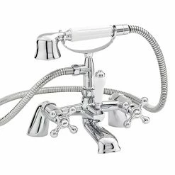Nuie Viscount Range Bath Shower Mixer With Small Handset - Chrome - X384
