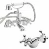Nuie Viscount Range Mono Basin & Bath Shower Mixer - Chrome -Nuie Sales Store X385 X384 P