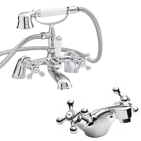 Nuie Viscount Range Mono Basin & Bath Shower Mixer - Chrome 3 Nuie Viscount Range Mono Basin & Bath Shower Mixer - Chrome